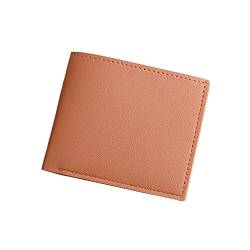 Zwei Geldbörsen Fashion Men ID Short Wallet Solid Color Bag Oepn Purse Multiple Card Slots Clutch Bag Kleines Schlüsseletui mit Münzfach (Coffee, One Size) von Youyu77