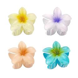 Yovell Blumen Haarklammer, Hawaii Blume Haarspangen Damen Mädchen, rutschfeste, matte Haarklammern für dickes, dünnes Haar, Haarstyling-Zubehör von Yovell