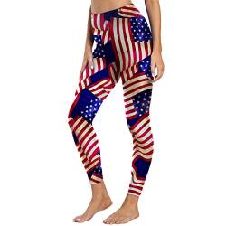 Frauen patriotische USA amerikanische Flagge benutzerdefinierte Farbe Leggings dünne Hosen für Yoga Running Pilates Damenhose Mit Gummizug Und Weiterem Bein von Yowablo