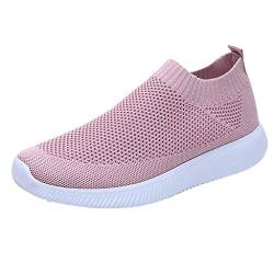 Schuhe Turnschuhe Frauen Outdoor Mesh Einfarbige Sportschuhe Laufen Atmungsaktive Schuhe Turnschuhe (41,1Rosa) von Yowablo