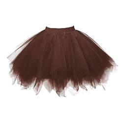 Yowablo Damen Petticoat Retro Tutu Tüllrock Underskirt Unterrock Petticoat Rock Tutu (M,1- E) von Yowablo