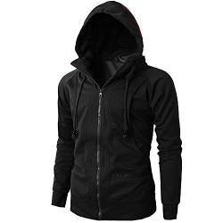 Yowablo Mode Herren Herbst Winter Langarm Sport Reißverschluss Hoodie Pullover Bluse Tops Techno Outfit Herren von Yowablo