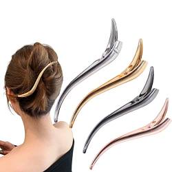 Abteilklammern Friseur Metall Haarklammern Friseurbedarf Haarspangen Damen Haarklammer Groß Combi-Clip Haarspange Gold Entenschnabel Hair Clip Krokodil Haarklammer Haar Zubehör von Ypkia