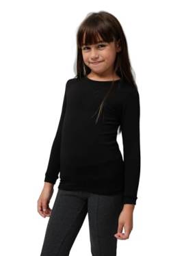 Ysabel Mora Kids Black Thermal T-Shirt In Size 8 Years Black von Ysabel Mora