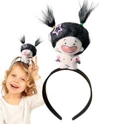 Ysvnlmjy Puppenhaarband, Plüschpuppenstirnband, Haarband aus Plüsch-Cartoon-Puppe, Niedliche Haarreifen für Styling, Make-up, modisches Plüschpuppen-Haarband für Mädchen, Kinder von Ysvnlmjy
