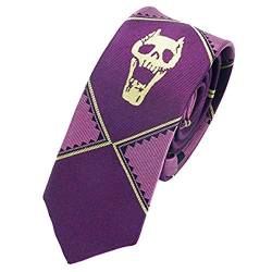 Hislovy Herren Krawatte Klassische Yoshikage Schädel Krawatte für Cosplay Büro Festliche Veranstaltungen von YuDanae