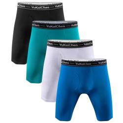 YuKaiChen Herren Boxershorts aus weicher Bambusfaser, lange Unterwäsche - - Large von YuKaiChen