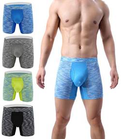 YuKaiChen Herren Pouch Underwear Performance No Ride Up Boxershorts - - Medium von YuKaiChen