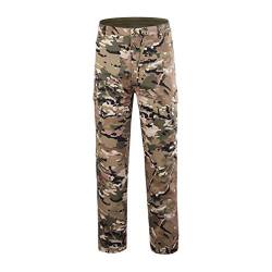 YuanDian Herren Herbst Winter Outdoor Taktische Camouflage Hosen Fleece Gefüttert Softshell Wasserdicht Militär Combat Army Wanderhosen Jagd Trekking Skihose Tarnhose CP 3XL von YuanDiann