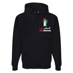 YuanDiann Free Palestine Hoodies Herren Damen Flaggendruck Trainingsanzug mit Kapuze Kapuzenpullover Samtfutter Warm Mode Lässig Hip Hop Teenager Lose Sweatshirt 34# M von YuanDiann