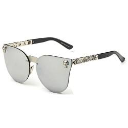 Yuandongxing Skull Sonnenbrillen Vintage Shades Metallrahmen Gothic Fashion Damen Sonnenbrille UV400 von Yuandongxing