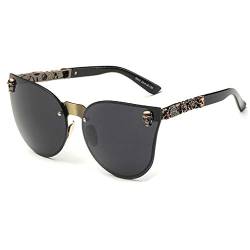 Yuandongxing Skull Sonnenbrillen Vintage Shades Metallrahmen Gothic Fashion Damen Sonnenbrille UV400 von Yuandongxing