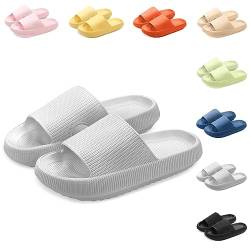 Yuccer Badelatschen Damen Eva Super Weiche Badeschlappen rutschfest Schlappen Damen Wolkenschuhe Dicke Sohle Badesandalen Herren Cozy Slides Slippers Sommer Hausschuhe von Yuccer