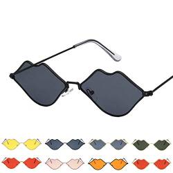 YueYue Vintage Polarisierte Oval Sonnenbrille, irregulär Sunglasses für Woman, Sonnenbrille für Damen und Herren, Party Sonnenbrille, Hochzeits Accessoires 90er Retro Sunglasses Woman UV400 von YueYue