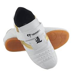 Yuecoom Taekwondo-Schuhe, atmungsaktive Kampfsport-Turnschuhe, leichte Sportschuhe mit Gummisohlen für das Boxen von Kung Fu Taichi-Kampfkünsten(35（225cm) von Yuecoom