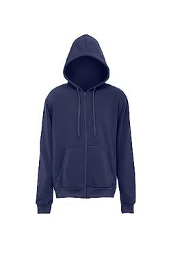 Yuka Men's Herren-Strick-Hoodie mit Reißverschluss Polyester Marine Größe L Hooded Sweatshirt, L von Yuka