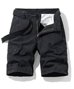 Yukirtiq Herren Cargo Short Basic Cargohose Bermuda Kurze Hose Herrenshorts Sommerhose kurz Baumwolle für Männer von Yukirtiq