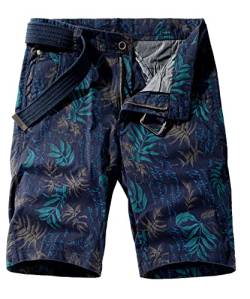 Yukirtiq Herren Cargo Shorts mit Multi Taschen Slim-Fit Kurze Hose Bermuda Sommer Herrenshorts mit Gürtel Cargohose kurz Sommerhose von Yukirtiq