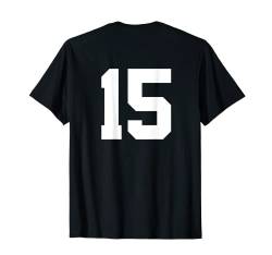 Nr. 15 Aufdruck auf der Rückseite, Baumwoll-Team-Jersey T-Shirt von Yukon Bays