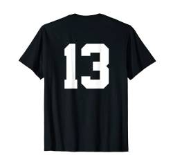 Nummer 13 Aufdruck auf der Rückseite, Baumwoll-Team-Jersey T-Shirt von Yukon Bays