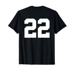 Nummer 22 Aufdruck auf der Rückseite, Baumwoll-Team-Jersey T-Shirt von Yukon Bays