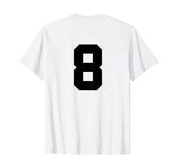 Nummer 8 Print Only Baumwolle Team Jersey T-Shirt von Yukon Bays