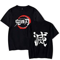 Yumenam Unisex Anime Demon Slayer Sommer T-Shirt Kimetsu no Yaiba Tanjirou Nezuko Top Tee für Männer Cosplay Shirt von Yumenam