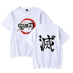 Yumenam Unisex Anime Demon Slayer Sommer T-Shirt Kimetsu no Yaiba Tanjirou Nezuko Top Tee für Männer Cosplay Shirt von Yumenam