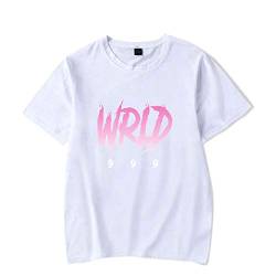 Yumenam Unisex T-Shirt WRLD Briefdruck Kurzarm Rundhals Sommer Casual Tee Shirts Hip Hop Tops für R.I.P Rapper Fans von Yumenam
