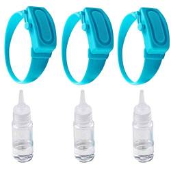 YunYoud 3PCS Armband Handspender, 6ML Tragbar Spender Klein Wieder auffüllbar Drücken Flasche Sanft Silikon Armband, Wristband Hand Dispenser Perfekt für Draussen von YunYoud-uhr