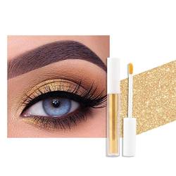 10 Farben Flüssiger Lidschatten Glitzer Metallic Lidschatten zum Aufhellen der Augen Liquid Eyeliner mit Funkeln Glitzer Finish Glattes Schimmer Augen Make-up Geschenk für Frauen von Yunyahe