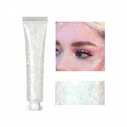 6 Farben Diamant-Glitter Flüssiger Glitzer Metallic Lidschatten zum Aufhellen der Wasserdichtes Liquid Eyeliner mit Funkeln Glitzer Finish Glattes Schimmer Augen Make-up Geschenk für Frauen von Yunyahe