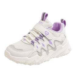 Turnschuhe Jungen, Sportschuhe Kinder, Leicht Atmungsaktiv Laufschuhe Outdoor Fitnessschuhe Sneaker Schuhe Hallenschuhe Basketballschuhe Walkingschuhe Jungenschuhe Unisex (T2-Purple, 28.5) von Yunyahe