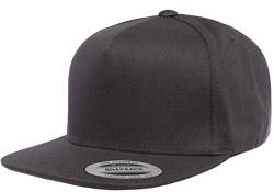 Yupoong unisex adult Yupoong Classics 5-panel Cotton Twill Snapback Cap Hat, Dark Grey, One Size US von Yupoong