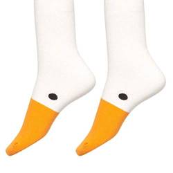 Yushu Lustige Gänse-Socken, Casual Herren und Damen Baumwollsocken, Gans Spiel Lange Crew Socken, Tier Neuheit Lässige Atmungsaktive Baumwolle, Strumpfwaren für Gamer Liebhaber von Yushu