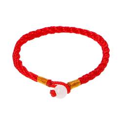 Yushu - Rotes Armband für Damen und Herren, handgefertigt, Kabbalah, rote Schnur, geflochtene Freundschaftsarmbänder, Modeschmuck, Paarschutz-Armband, Schmuck von Yushu