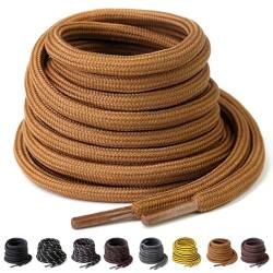 Yusimu Braun Runde Schnürsenkel, Ø4.5 mm Dicke, Reißfeste Ersatzschnürsenkel für Arbeitsschuhe, Wanderschuhe & Stiefel, inklusive Shoe Boot Laces, Lang 110cm - 2 Paare von Yusimu