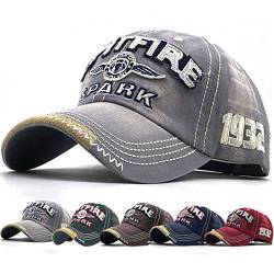 Yutdeng Baseball Cap Retro Unisex Basecap Distressed Baseball Kappe Outdoor Hut für Männer und Frauen Hip Hop Einstellbare Freizeit Mütze Baseballmütze von Yutdeng