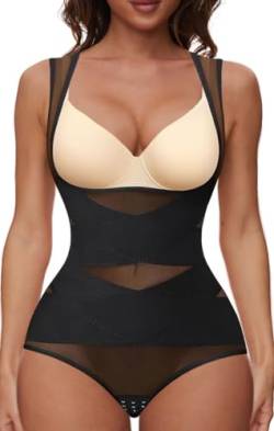 Yutdeng Shapewear Damen Bauchweg Bodysuit Formende Figurformender Shaping Body Miederbody Stark Formend Body Shaper Push Up Taillenmieder Bodyformer Verstellbarer Bodyshaper Effektive Hüftstraffung von Yutdeng