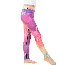 Yying Mädchen Legging Drucken Sporthosen Elastizität Lässige Hosen Hohe Taille Yoga Keucht Bequem Atmungsaktiv Strumpfhosen 5-12 Jahre Alt von Yying