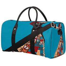 African Woman Travel Duffle Bag for Men Women Tribe Woman Overnight Weekender Bag Foldable Travel Duffel Bag Large Sports Gym Bag Waterproof Luggage Tote Bag Tear Resistant, Mehrfarbig, 17.4 x 8.3 x von Yzrwebo