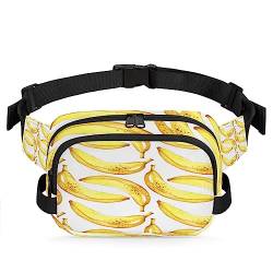 Banana Fanny Packs Gürteltasche für Damen Mann Gelb Banane Hüfttasche Mode Crossbody Tasche Hüfte Bauchtasche mit verstellbarem Gurt für Outdoor Workout Casual Reisen Laufen Wandern Radfahren, von Yzrwebo