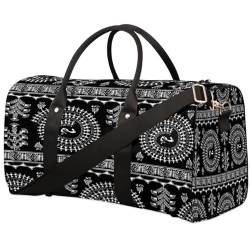 Boho Gypsy Travel Duffle Bag for Men Women Ethnic Art Overnight Weekender Bag Foldable Travel Duffel Bag Large Sports Gym Bag Waterproof Luggage Tote Bag Tear Resistant, Mehrfarbig, 17.4 x 8.3 x 9.5 von Yzrwebo