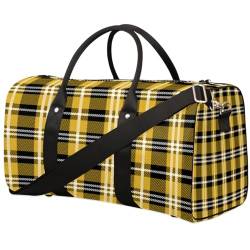 Buffalo Plaid Check Travel Duffle Bag for Men Women Plaid Overnight Weekender Bag Foldable Travel Duffel Bag Large Sports Gym Bag Waterproof Luggage Tote Bag Tear Resistant, Mehrfarbig, 17.4 x 8.3 x von Yzrwebo