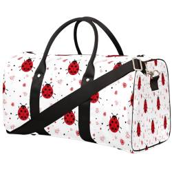 Cartoon Ladybug Travel Duffle Bag for Men Women Little Ladybug Overnight Weekender Bag Foldable Travel Duffel Bag Large Sports Gym Bag Waterproof Luggage Tote Bag Tear Resistant, Mehrfarbig, 17.4 x von Yzrwebo