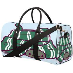 Cartoon Snake Travel Duffle Bag for Men Women Funny Snake Overnight Weekender Bag Foldable Travel Duffel Bag Large Sports Gym Bag Waterproof Luggage Tote Bag Tear Resistant, Mehrfarbig, 17.4 x 8.3 x von Yzrwebo