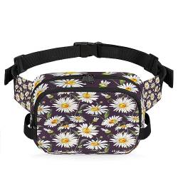 Daisy Floral Fanny Packs Gürteltasche für Damen Mann Gänseblümchen Blume Hüfttasche Mode Crossbody Tasche Hüfte Bauchtasche mit verstellbarem Gurt für Outdoor Workout Casual Reisen Laufen Wandern von Yzrwebo