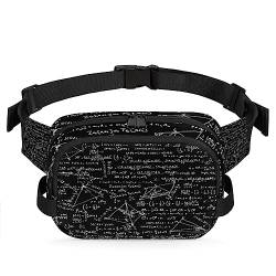 Math Formula Fanny Packs Gürteltasche für Frauen Mann Mathematik Gleichungen Hüfttasche Mode Crossbody Tasche Hüfte Bauchtasche mit verstellbarem Gurt für Outdoor Workout Casual Reisen Laufen Wandern von Yzrwebo