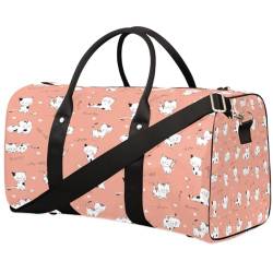 Niedliche Katzen Reisetasche für Männer Frauen Lustige Kätzchen Übernachtung Weekender Tasche Faltbare Reise Duffel Bag Große Sport Gym Bag Wasserdichte Gepäck Tragetasche Reißfest, Mehrfarbig, 17.4 x von Yzrwebo