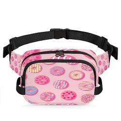 Pink Donut Fanny Packs Gürteltasche für Frauen Mann Essen Donut Hüfttasche Mode Crossbody Tasche Hüfte Bauchtasche mit verstellbarem Gurt für Outdoor Workout Casual Reisen Laufen Wandern Radfahren, von Yzrwebo